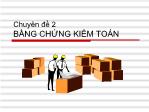 Chuyên đề 2: Bằng chứng kiểm toán