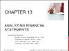 Kế toán doanh nghiệp - Chapter 13: Analyzing financial statements