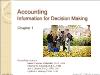 Kế toán, kiểm toán - Chapter 1: Accountinginformation for decision making