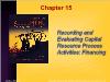 Kế toán, kiểm toán - Chapter 15: Recording and evaluating capital resource process activities: financing