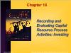 Kế toán, kiểm toán - Chapter 16: Recording and evaluating capital resource process activities: investing