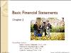 Kế toán, kiểm toán - Chapter 2: Basic financial statements