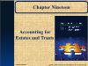 Kế toán, kiểm toán - Chapter nineteen: Accounting for estates and trusts