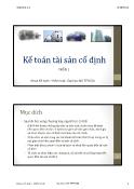 Kế toán, kiểm toán - Kế toán tài sản cố định (phần 1)