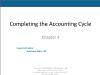 Quản trị Kinh doanh - Chapter 4: Completing the accounting cycle