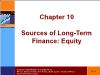 Tài chính doanh nghiệp - Chapter 10: Sources of long - Term finance: equity