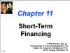 Tài chính doanh nghiệp - Chapter 11: Short - Term financing