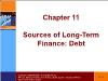 Tài chính doanh nghiệp - Chapter 11: Sources of long - Term finance: debt