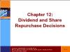 Tài chính doanh nghiệp - Chapter 12: Dividend and share repurchase decisions