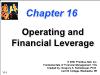 Tài chính doanh nghiệp - Chapter 16: Operating and financial leverage