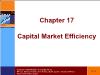 Tài chính doanh nghiệp - Chapter 17: Capital market efficiency