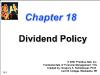Tài chính doanh nghiệp - Chapter 18: Dividend policy