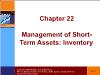 Tài chính doanh nghiệp - Chapter 22: Management of short - Term assets: inventory