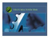 Tài chính doanh nghiệp - Chương 2: Tối ưu hóa tuyến tính