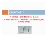 Tài chính doanh nghiệp - Chương 3: Phân tích cấu trúc tài chính và tình hình bảo đảm vốn cho hoạt động kinh doanh