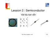 Tranzito trường Field Effect Transistor - FET - Lession 2: Semiconductor