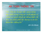 Bài giảng An toàn thông tin - Chuyên đề 3: An ninh An toàn trong quản lý thông tin