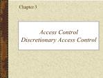 Bài giảng Bảo mật Cơ sở dữ liệu - Chap 2: Access Control - Discretionary Access Control