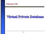 Bài giảng Bảo mật Cơ sở dữ liệu - Chương 8: Virtual Private Database