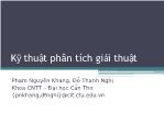 Bài giảng Cấu trúc dữ liệu và Giải thuật - Chương 3: Kỹ thuật phân tích giải thuật - Đỗ Thanh Nghị