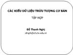 Bài giảng Cấu trúc dữ liệu và Giải thuật - Chương 5: Các kiểu dữ liệu trừu tượng cơ bản - Đỗ Thanh Nghị