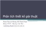 Bài giảng Cấu trúc dữ liệu và Giải thuật - Chương 6: Phân tích thiết kế giải thuật - Đỗ Thanh Nghị