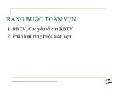 Bài giảng Cơ sở dữ liệu - Chương 2: Ràng buộc toàn vẹn