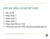 Bài giảng Cơ sở dữ liệu - Chương 4: Chuẩn hóa cơ sở dữ liệu