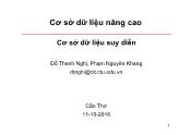 Bài giảng Cơ sở dữ liệu nâng cao - Chương 3: Cơ sở dữ liệu suy diễn - Đỗ Thanh Nghị