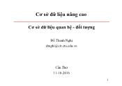 Bài giảng Cơ sở dữ liệu nâng cao - Chương 4: Cơ sở dữ liệu quan hệ - Đỗ Thanh Nghị