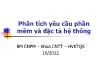 Bài giảng Công nghệ phần mềm - Phân tích yêu cầu phần mềm và đặc tả hệ thống