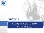 Bài giảng Hệ quản trị cơ sở dữ liệu - Chương 2: Xây dựng, quản lý và khai thác cơ sở dữ liệu - ĐH Công nghiệp thực phẩm TP.HCM