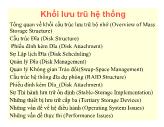 Bài giảng Khối lưu trữ hệ thống