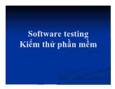 Bài giảng Kiểm thử phần mềm (Software testing)