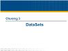 Bài giảng Lập trình cơ sở dữ liệu - Chương 3: DataSets