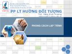 Bài giảng Lập trình hướng đối tượng - Phong cách lập trình - Đặng Bình Phương