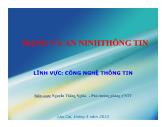 Bài giảng Mạng và an ninh thông tin - Nguyễn Thắng Nghĩa