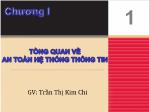 Bài giảng Nhập môn An toàn thông tin - Chương 1: Tổng quan về an toàn hệ thống thông tin