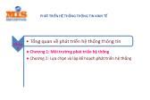 Bài giảng Phân tích thiết kế Hệ thống thông tin - Chương 1: Môi trường phát triển hệ thống - HV Ngân hàng