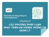 Bài giảng Phát triển hệ thống thông tin (IS Development) - Chương 5: Các phương pháp luận phát triển hệ thống thông tin quản lý