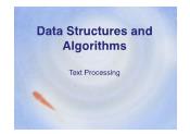 Data Structures and Algorithms - Chapter 10: Text Processing - Phạm Bảo Sơn