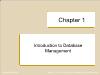 Database Management System - Chapter 1: Introduction to Database Management