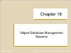 Database Management System - Chapter 18: Object Database Management Systems