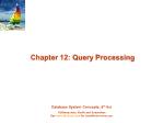 Database System Concepts - Chapter 12: Query Processing