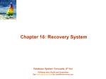 Database System Concepts - Chapter 16: Recovery System