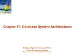 Database System Concepts - Chapter 17: Database System Architectures