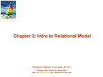 Database System Concepts - Chapter 2: Intro to Relational Model