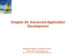 Database System Concepts - Chapter 24: Advanced Application Development