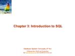 Database System Concepts - Chapter 3: Introduction to SQL