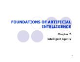 FounDations Of Artificial Intelligence - Chapter 2: Intelligent Agents